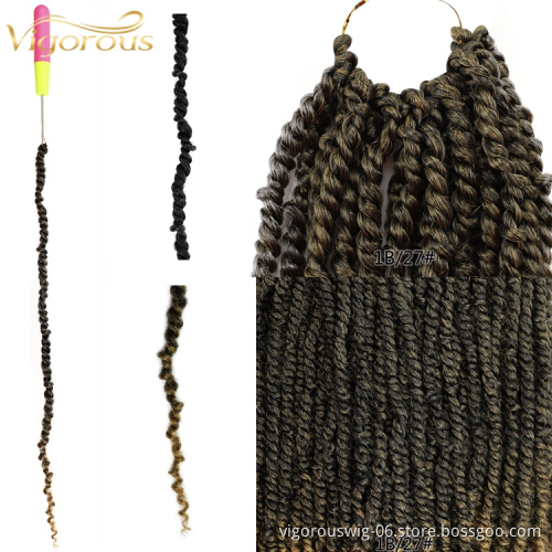 Wholesale Darling African Extension Crochet Passion Twist Colorful Synthetic Wigs Pre Stretched Braiding Hair Extensions